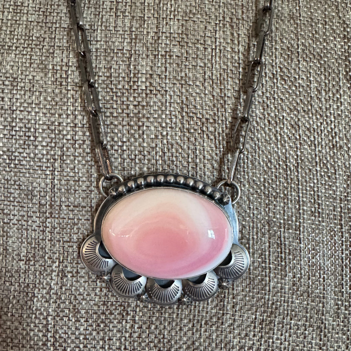Gilbert Platero Pink Conch Necklace