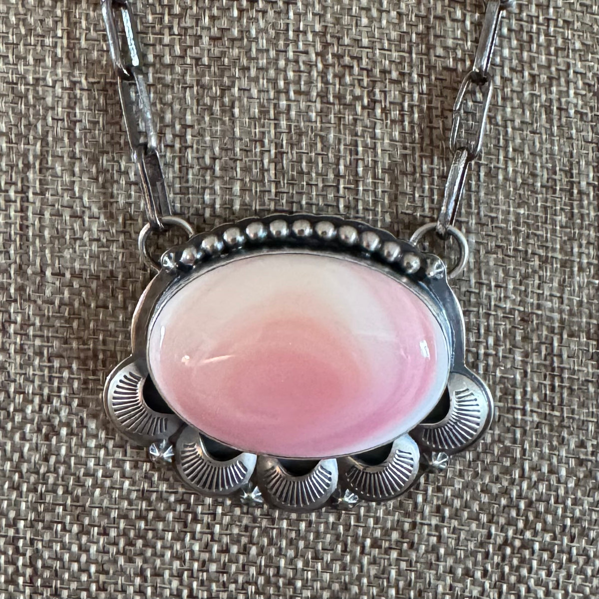 Gilbert Platero Pink Conch Necklace
