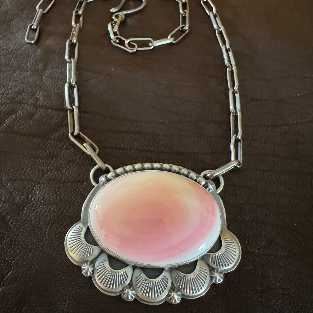 Gilbert Platero Pink Conch Necklace