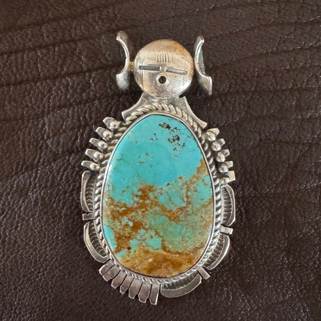 Bennie Ration Turquoise Kachina Pendant