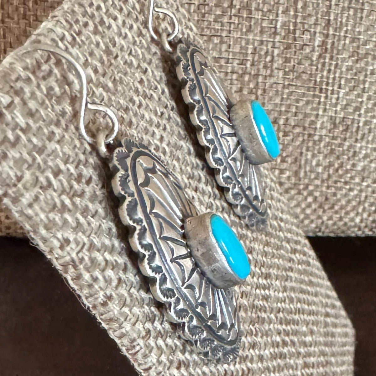 Concho Earrings with Kingman Turquoise