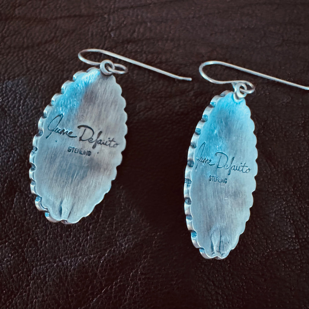 Concho Earrings with Kingman Turquoise