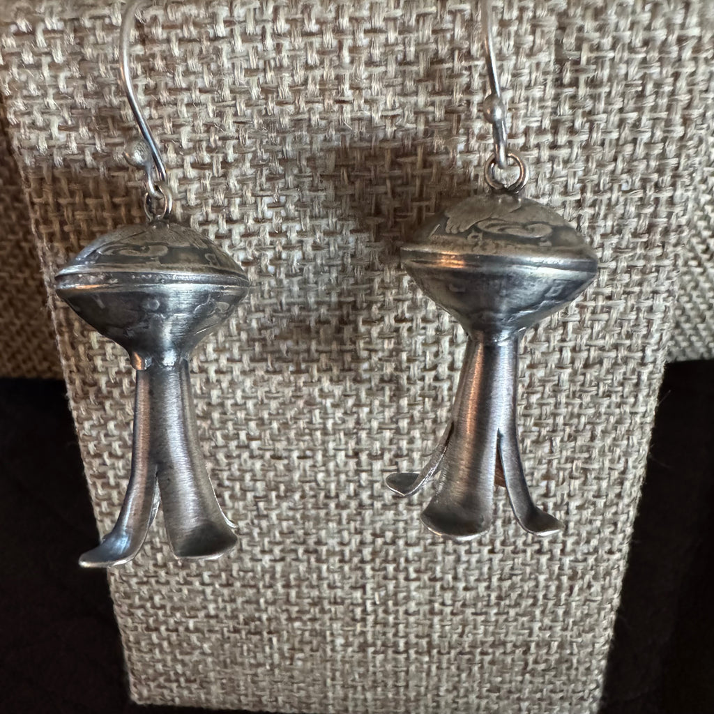 Mercury Dime Squash Blossom Earrings