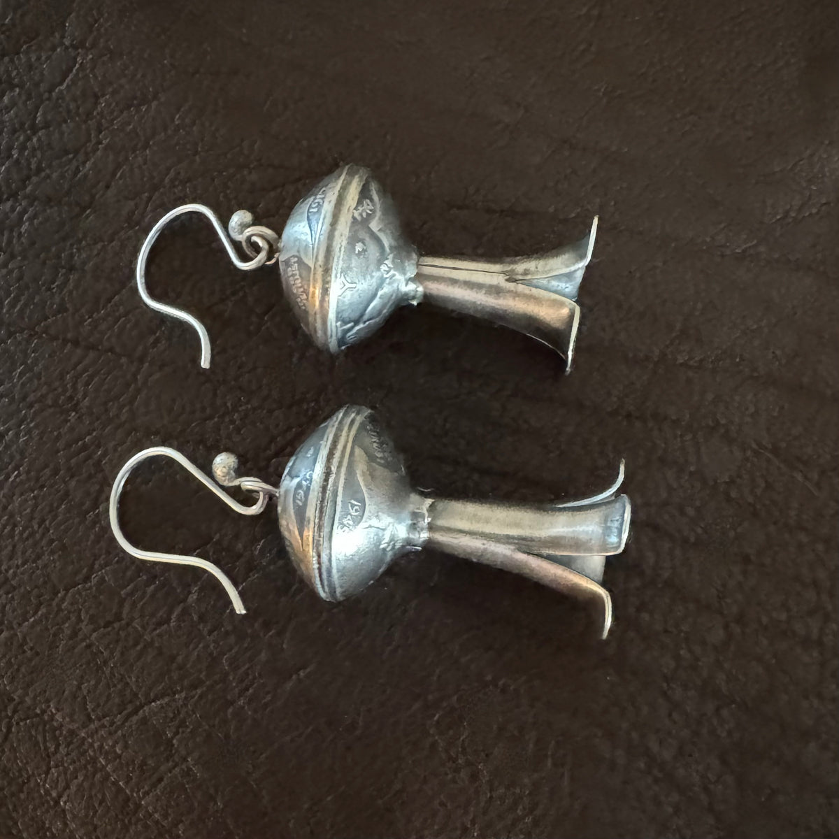 Mercury Dime Squash Blossom Earrings