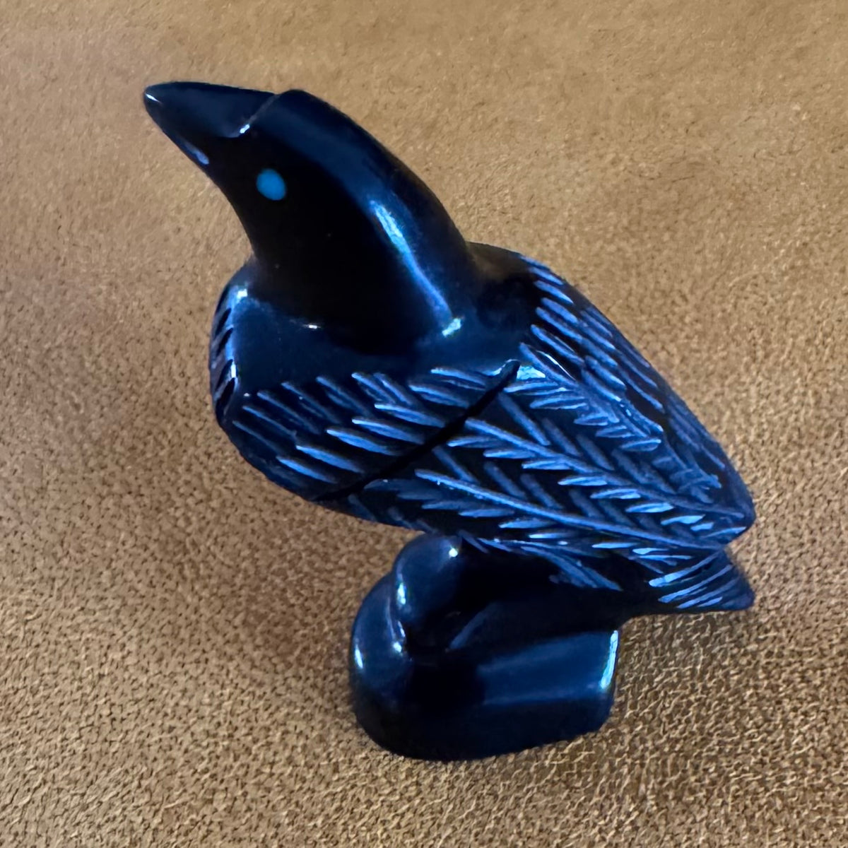 Zuni Hand-Carved Raven Fetish