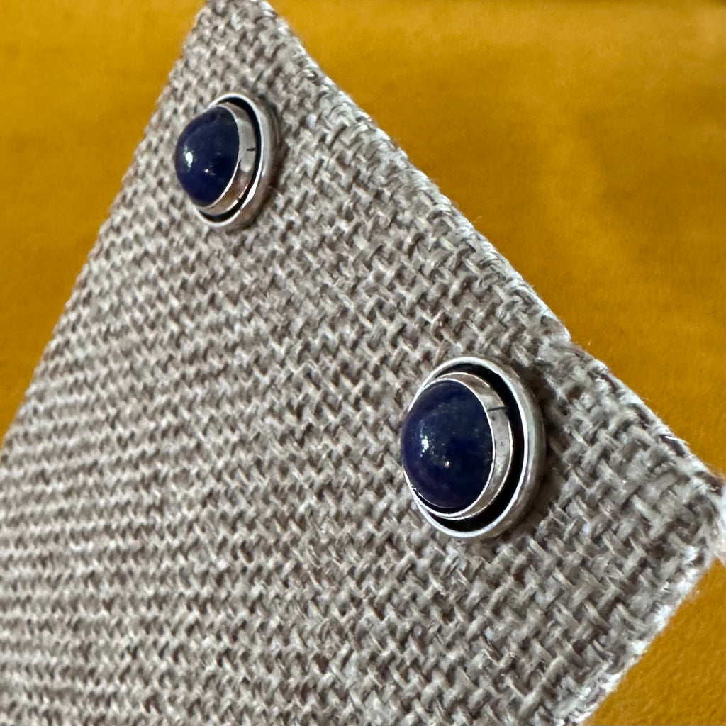 Lapis Shadowbox Post Earrings