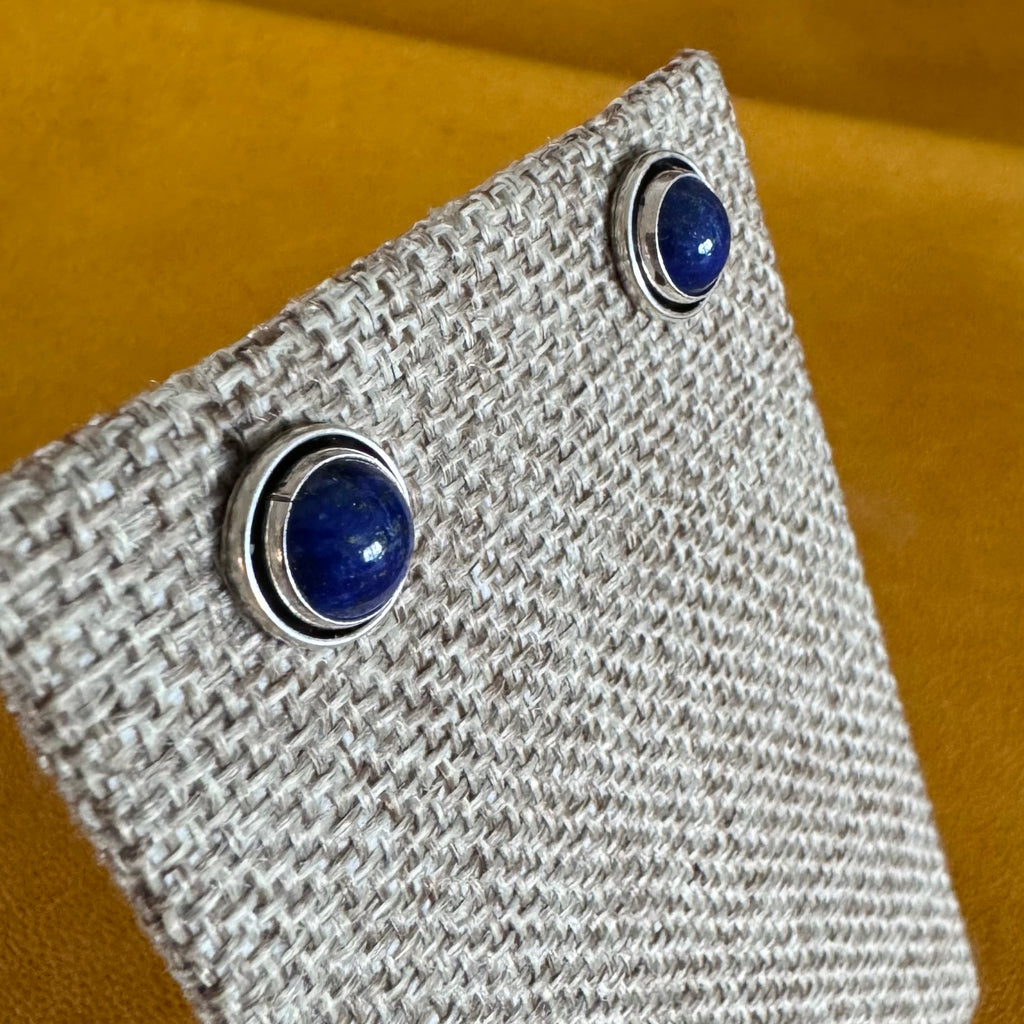 Lapis Shadowbox Post Earrings