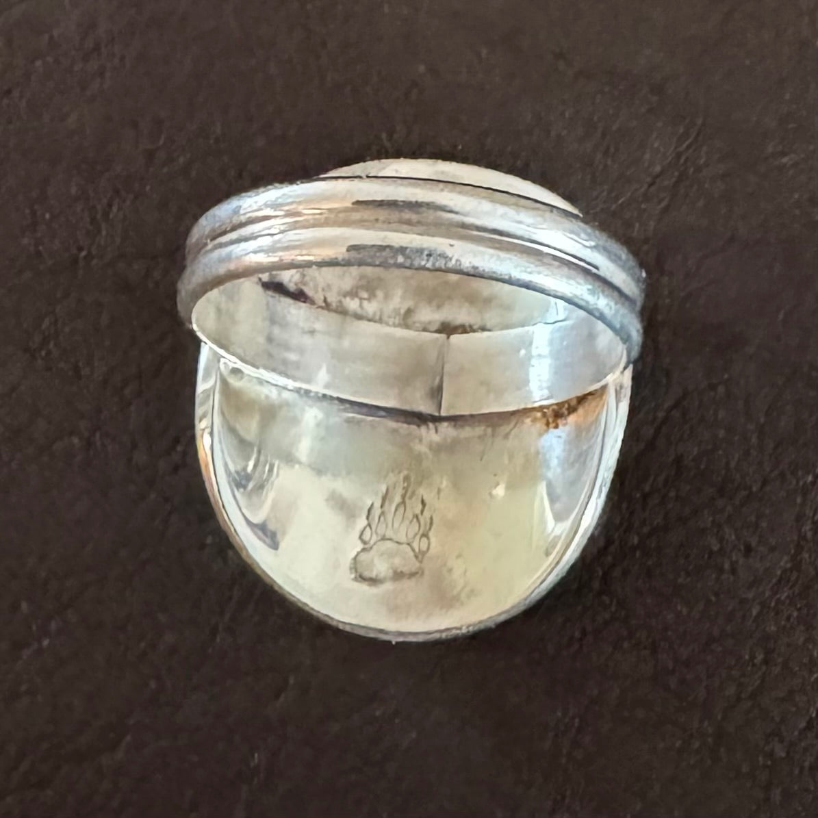 Hopi Overlay Ring with Man in the Maze by Shayne Joseph