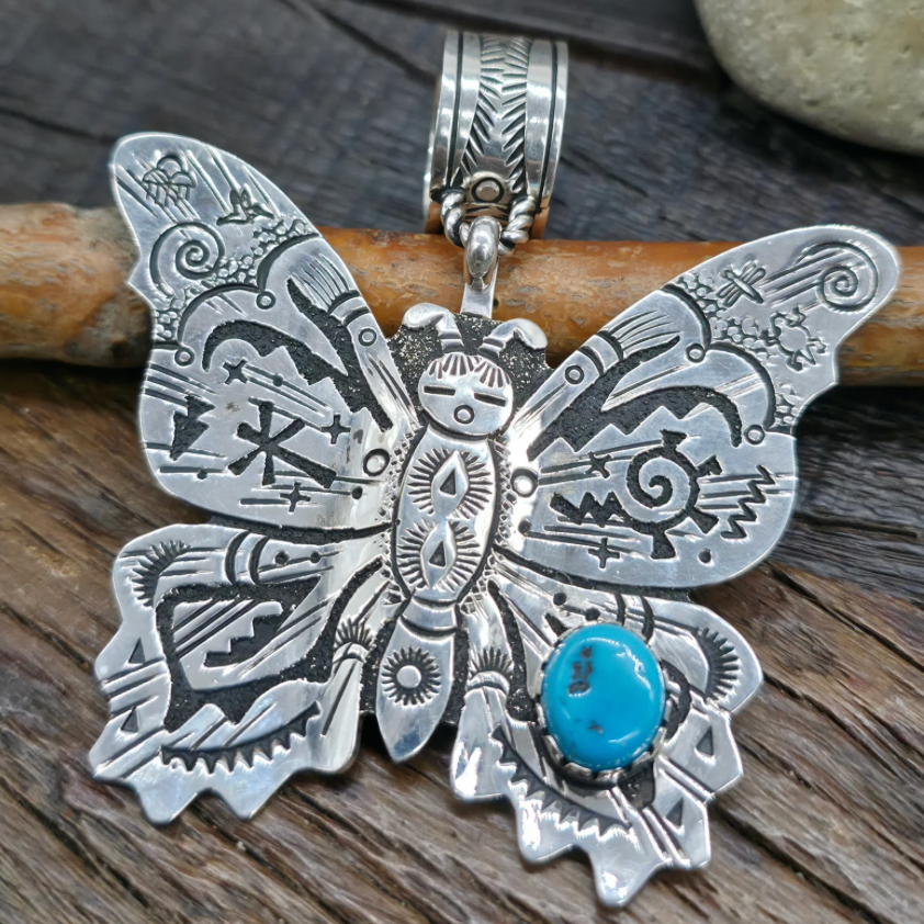 Butterfly Maiden Pendant with Turquoise