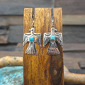 Turquoise Thunderbird Earrings