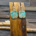 Robert Crespin Turquoise Slab Earrings