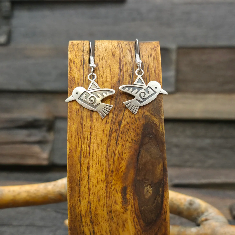 Hummingbird Overlay Earrings