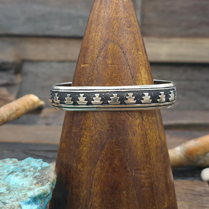 Sterling Silver Overlay Cuff