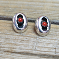 Coral Shadow Box Post Earrings