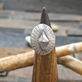 Stamp Work Shield Ring