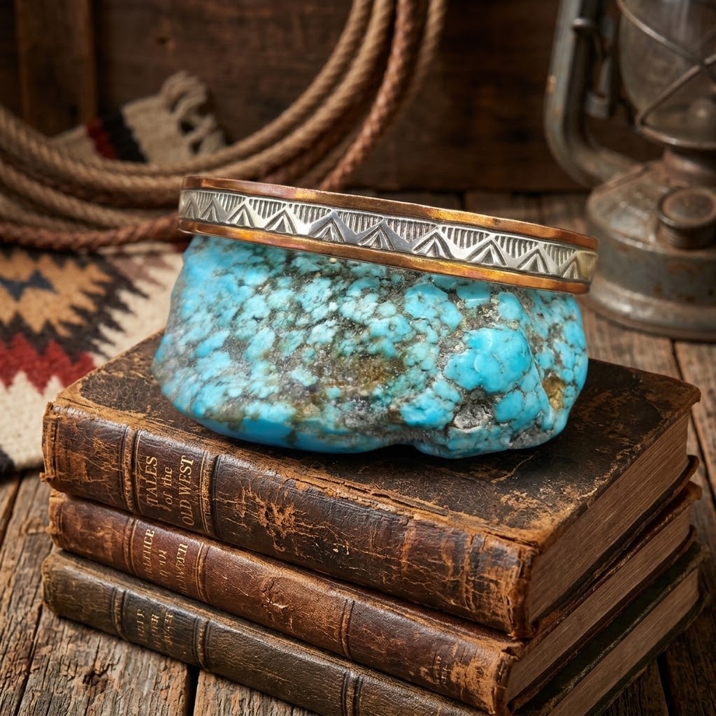 Copper and Sterling Stamp Work Cuff
